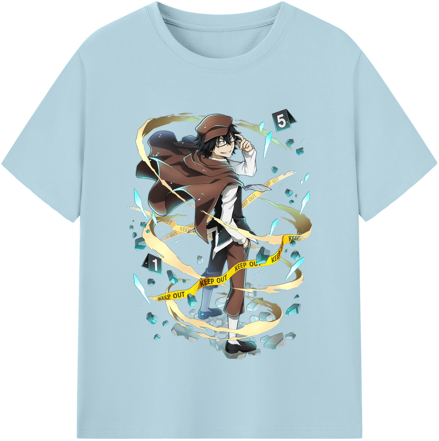 （画像用） 文豪ストレイドッグス Bungo Stray Dogs 綿100％半袖Tシャツ（フロントプリント）